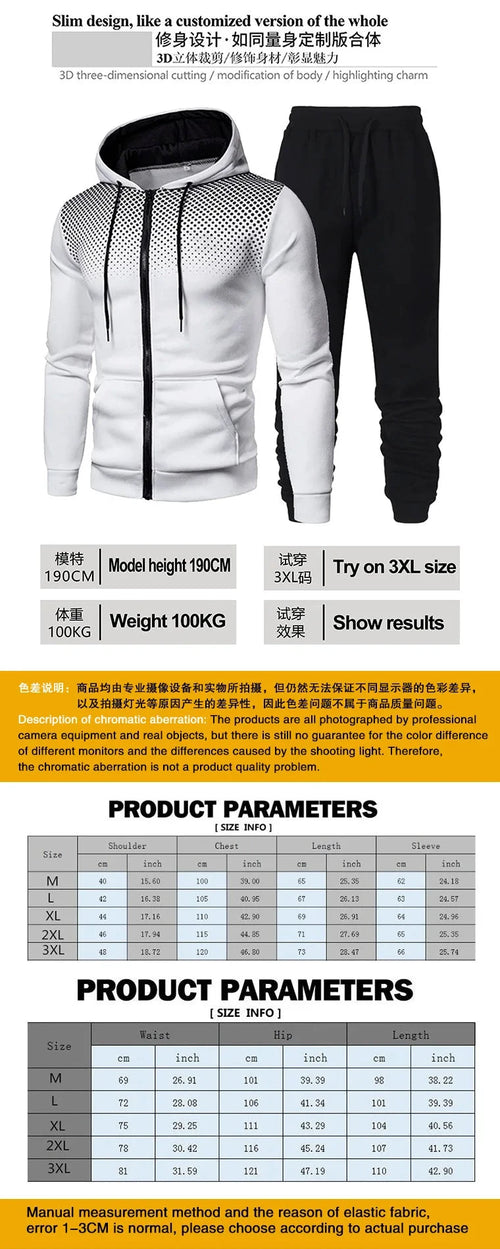 Honda Sweat à Capuche Zip Pois Homme Décontracté Noir