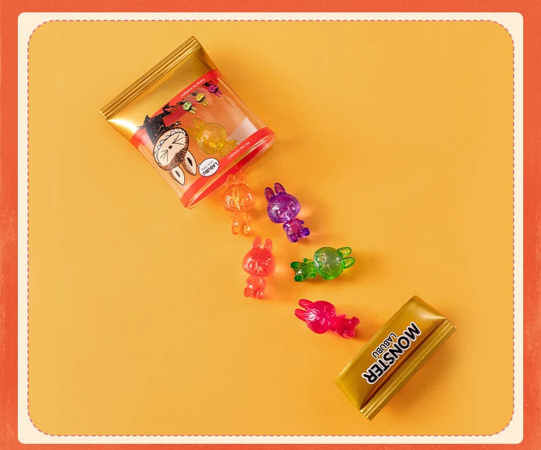 Pop Mart Labubu Figurine Monstres Bonbons PVC Rose Bleu