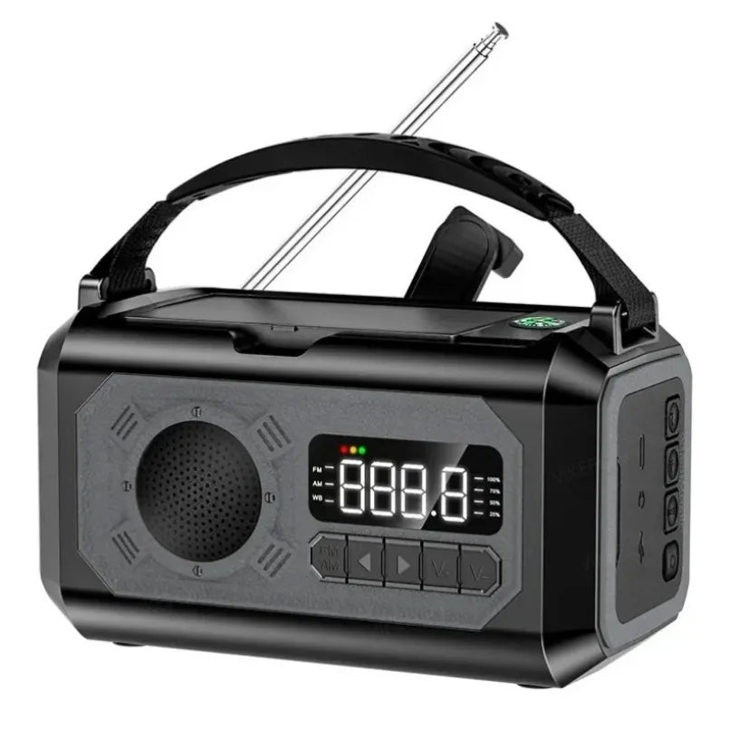Radio De Secours Solaire 12000mAh AM FM NOAA Avec Lampe Recharge USB Pour Randonnée Camping Et Urgence by LSDLBoutique