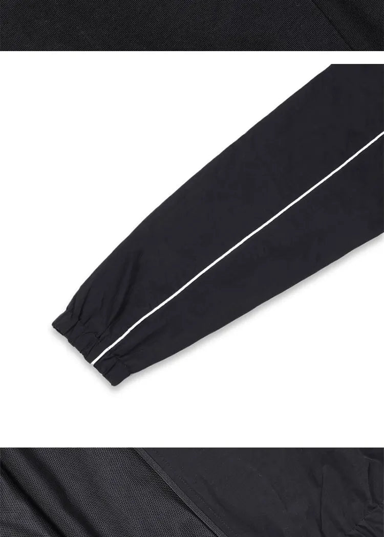 Veste Coupe-Vent Unisexe Zippée Sport Style Loose En Tissu Tatting Avec Col Montant by LSDLBoutique