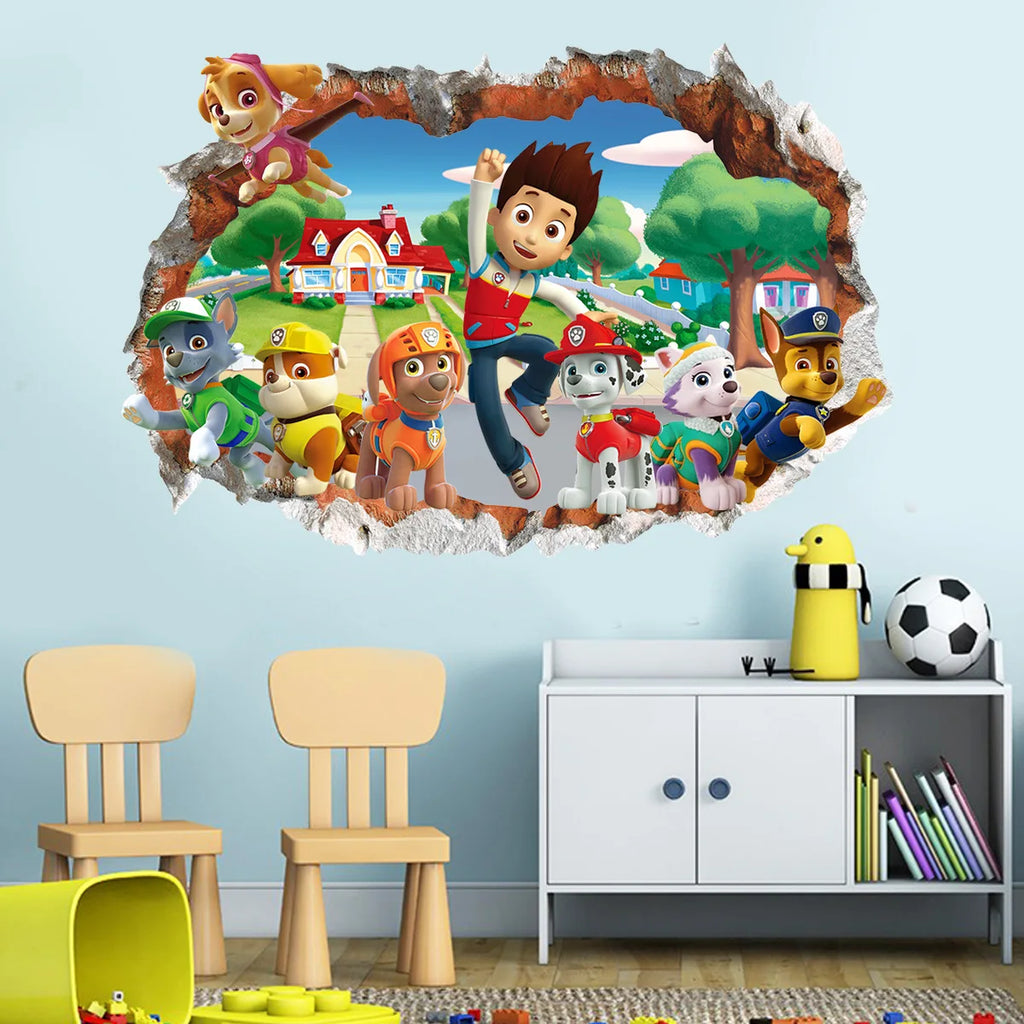 Autocollants Muraux Paw Patrol pour la Décoration de la Maison, Adhésifs Mignons, Anime Skye Chase, Graffiti Décoré, Cadeaux d'Anniversaire pour Garçon et Fille by LSDLBoutique.ch