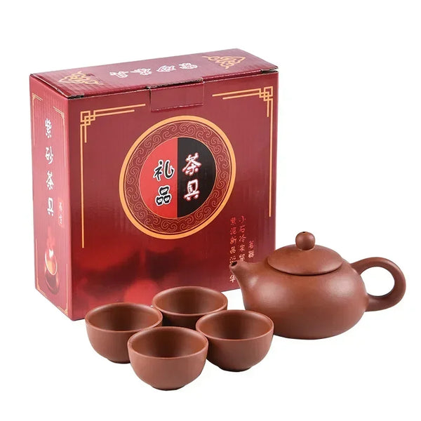 Service à thé céramique Kung Fu – 1 théière et 4 tasses