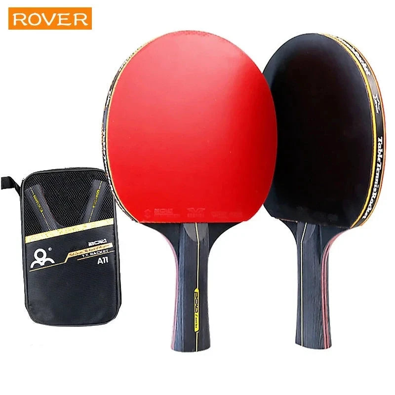 Raquette De Tennis De Table RAOVTE Rouge Noir Ensemble 2 Pièces