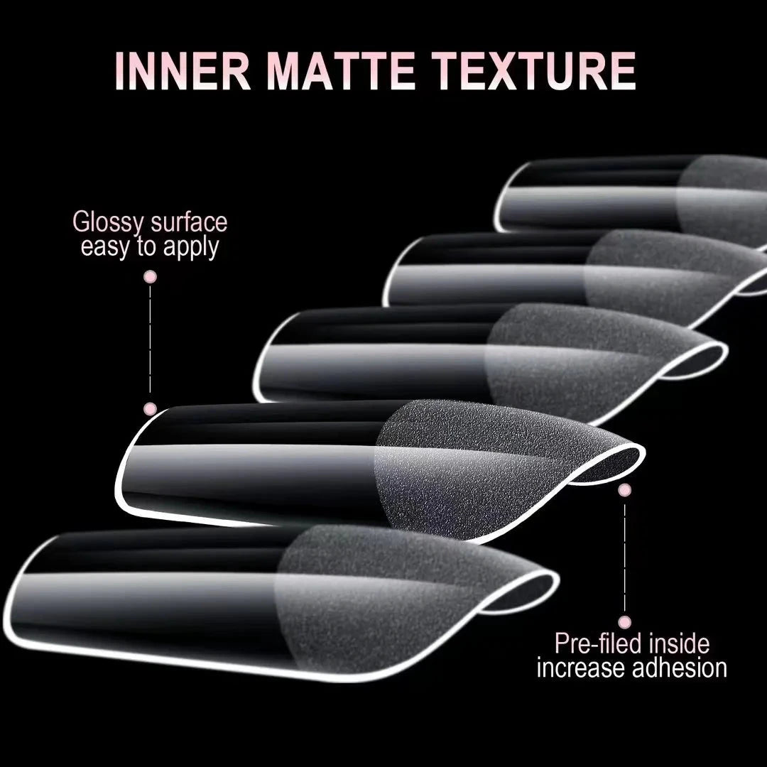 600 pièces pointes d'ongles en Gel souple, pointes d'ongles en acrylique transparent demi-matte pointes de faux ongles pré-forme pour outils de manucure d'extension d'ongle by LSDLBoutique.ch