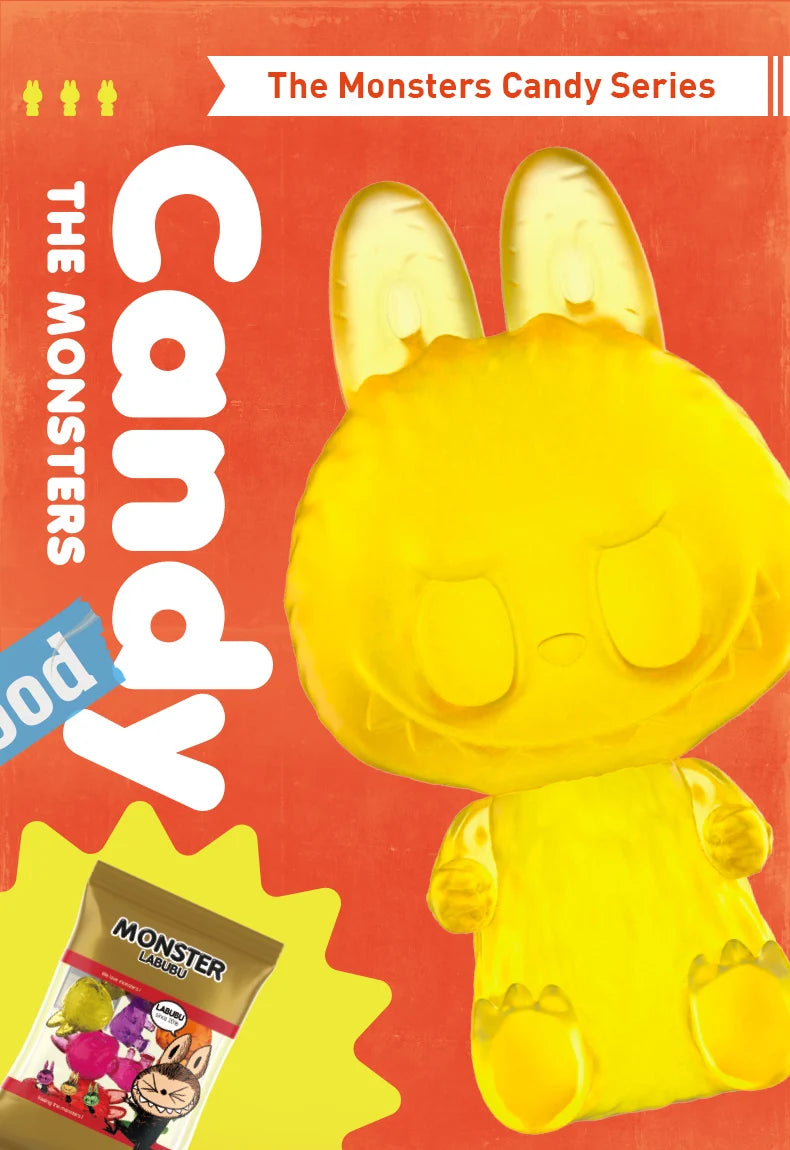 Pop Mart Labubu Figurine Monstres Bonbons PVC Rose Bleu