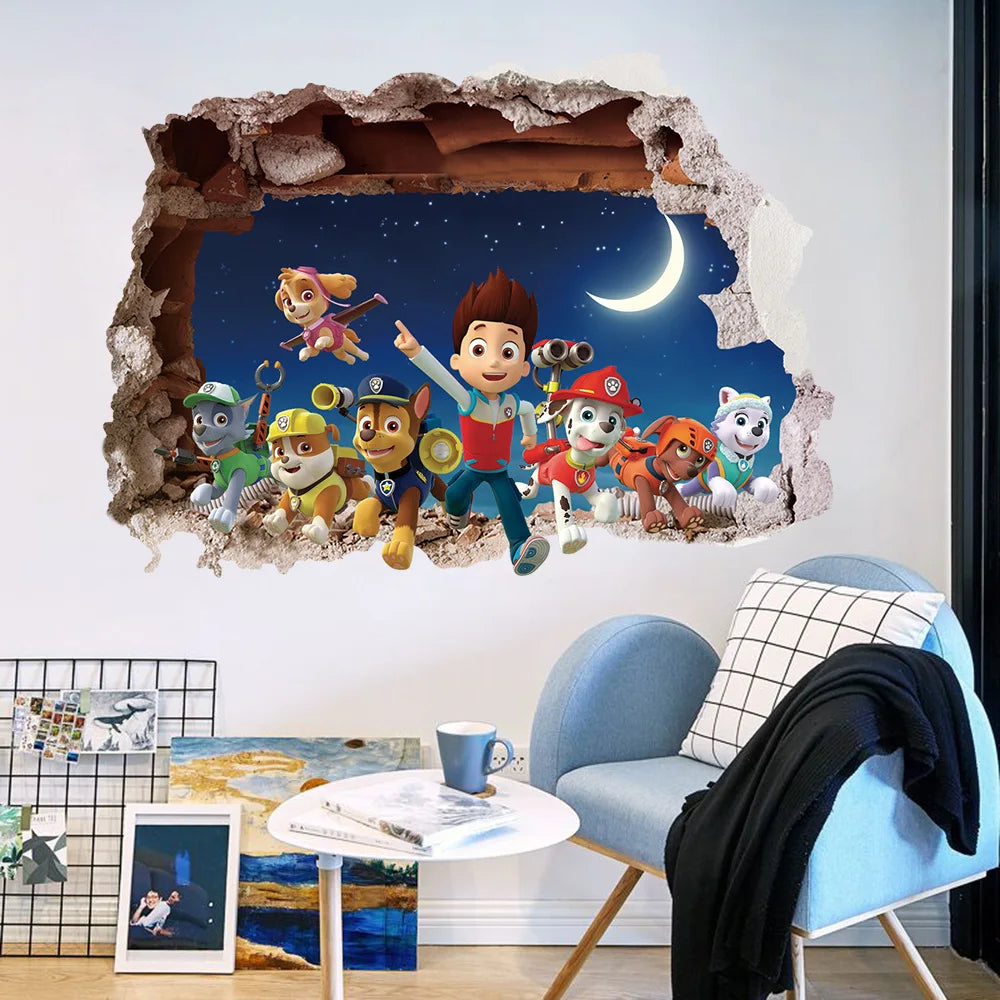 Autocollants Muraux Paw Patrol pour la Décoration de la Maison, Adhésifs Mignons, Anime Skye Chase, Graffiti Décoré, Cadeaux d'Anniversaire pour Garçon et Fille by LSDLBoutique.ch