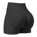 Short de sport sans couture Wendy noir LSDLBoutique, taille haute, stretch élastique