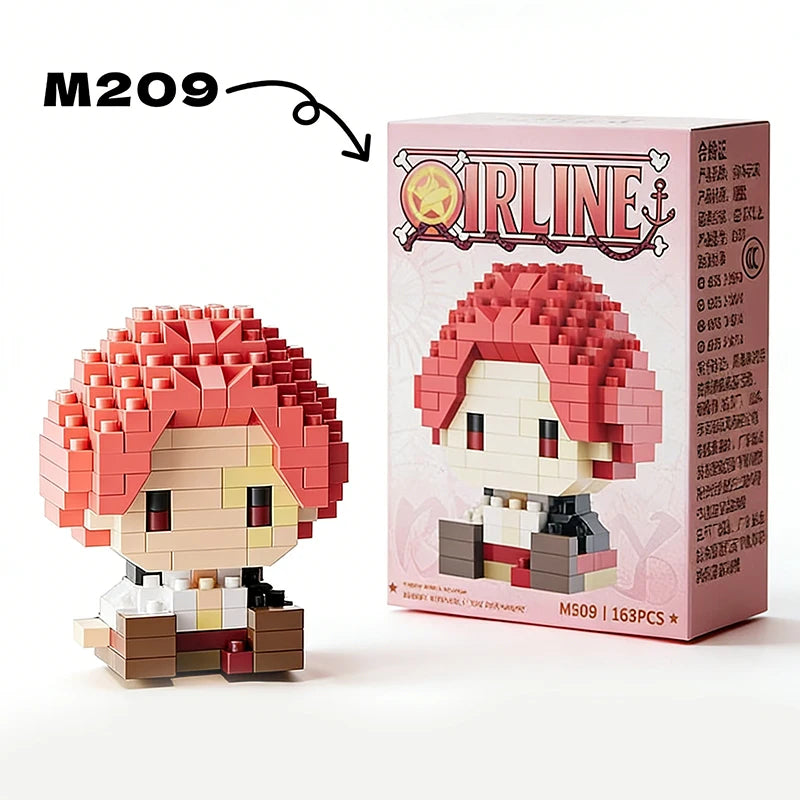 Figurine mini blocs de construction – Personnages One Piece – Anime Building Block Chopper Buggy Zoro Robin