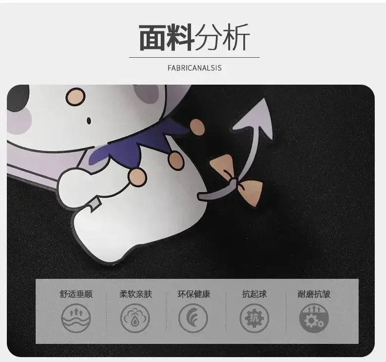 Ensemble cosplay Kuromi enfant – T-shirt et jupe violette