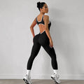 Combinaison Dos Nu Femme Yoga Nylon Spandex Séchage Rapide
