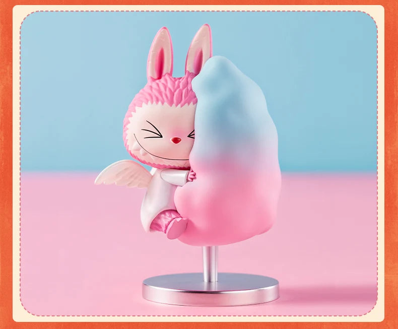 Pop Mart Labubu Figurine Monstres Bonbons PVC Rose Bleu