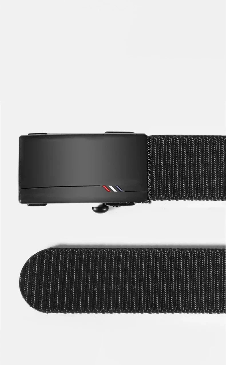 Ceinture Homme Nylon Décontractée Tissée Boucle Automatique 34 mm