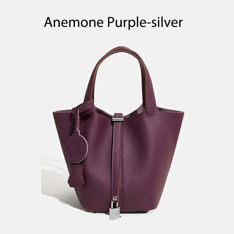 Sac à main seau en cuir véritable - Mendy - LSDLBoutique
