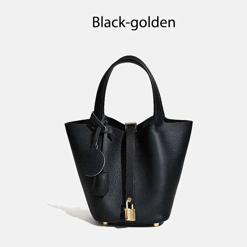 Sac à main seau en cuir véritable - Mendy - LSDLBoutique