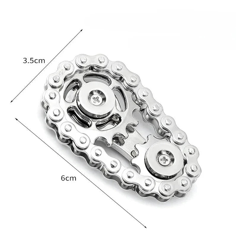 Metal Gear Hand Spinner en acier inox à engrenages, antistress LSDLBoutique