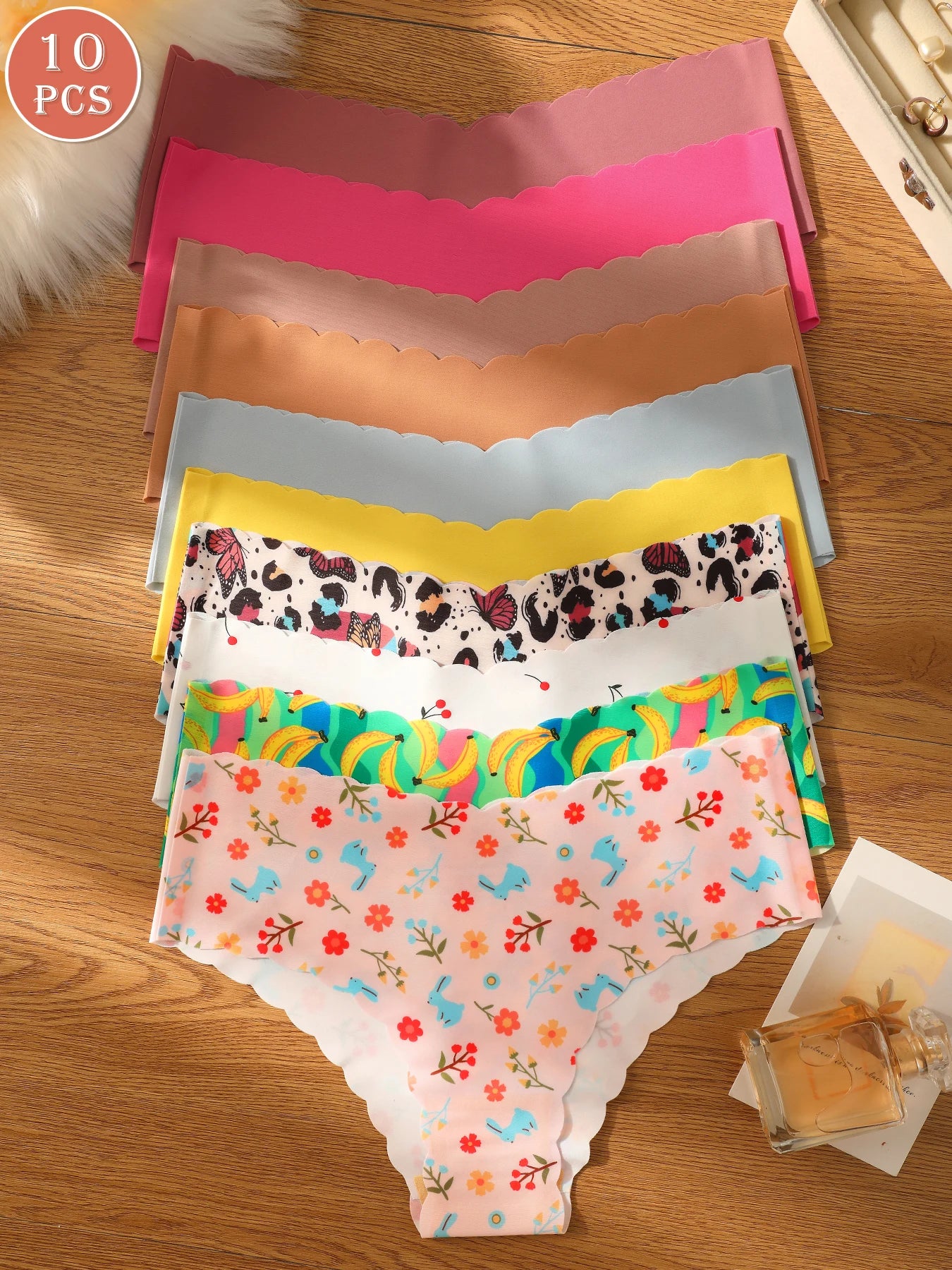 Culotte Sans Couture Triangle Ondulée Polyamide Spandex