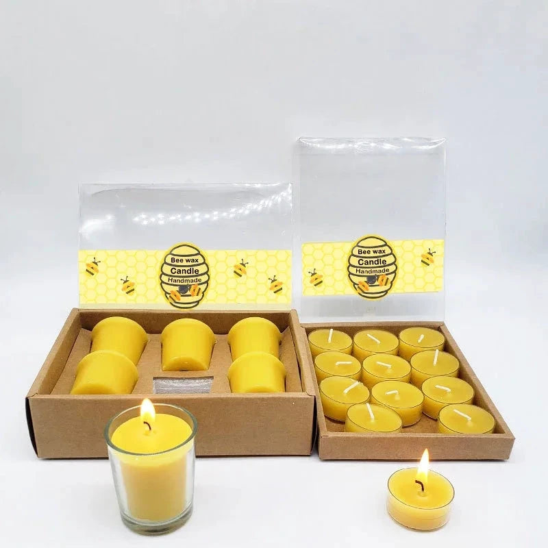Bougie Chauffe Plat Cire Abeille Faite Main Sans Fumée