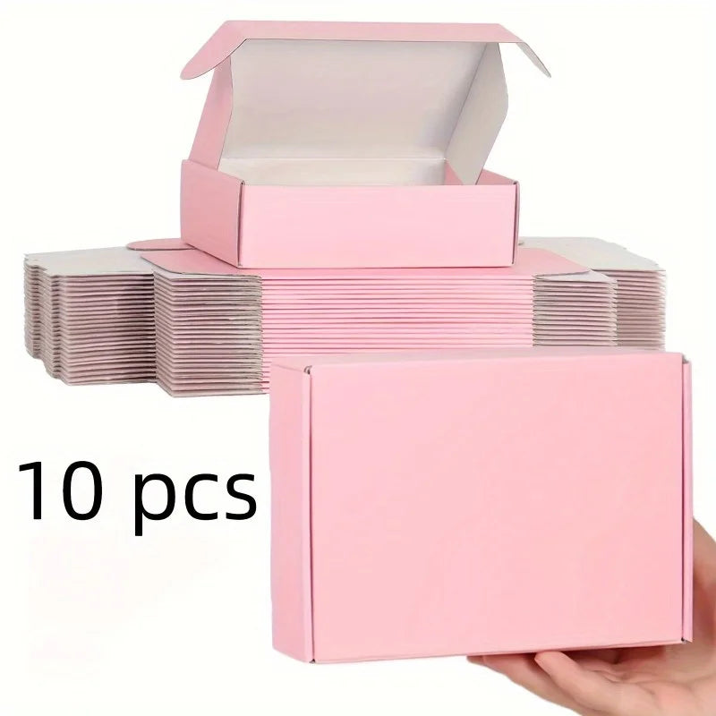 Boîtes d'expédition Rose En Carton Ondulé 10 Pièces