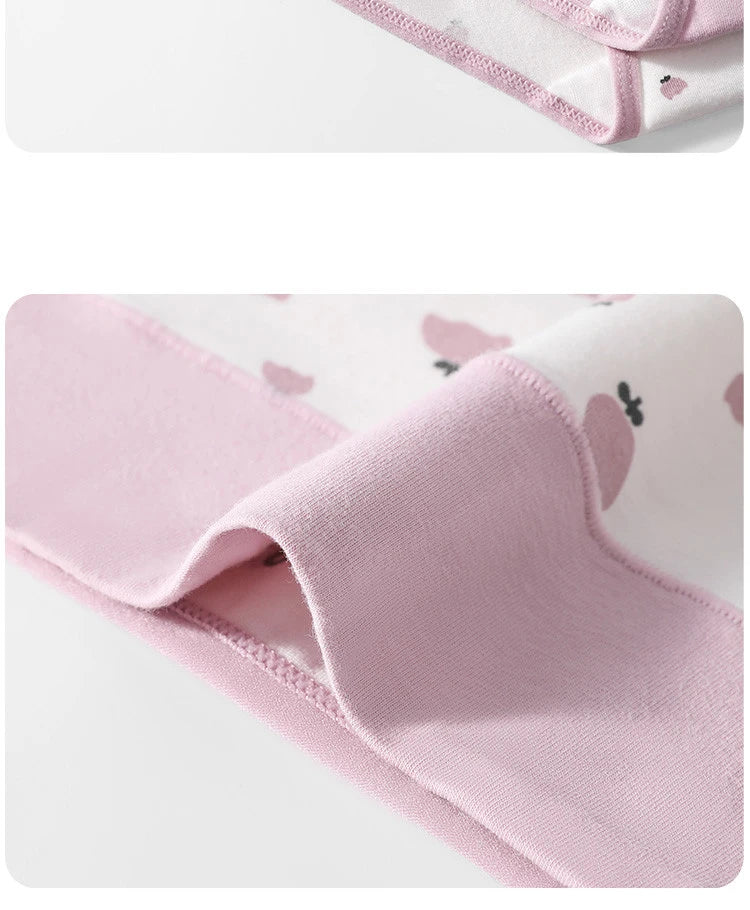 ZJX Ensemble 8 Culottes Femme Coton Respirant Taille Haute Rose Imprimé Coeurs