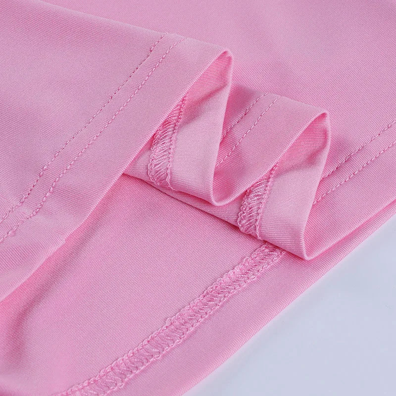 Bidijones Haut Court Dos Nu Rose Sans Manches Femme