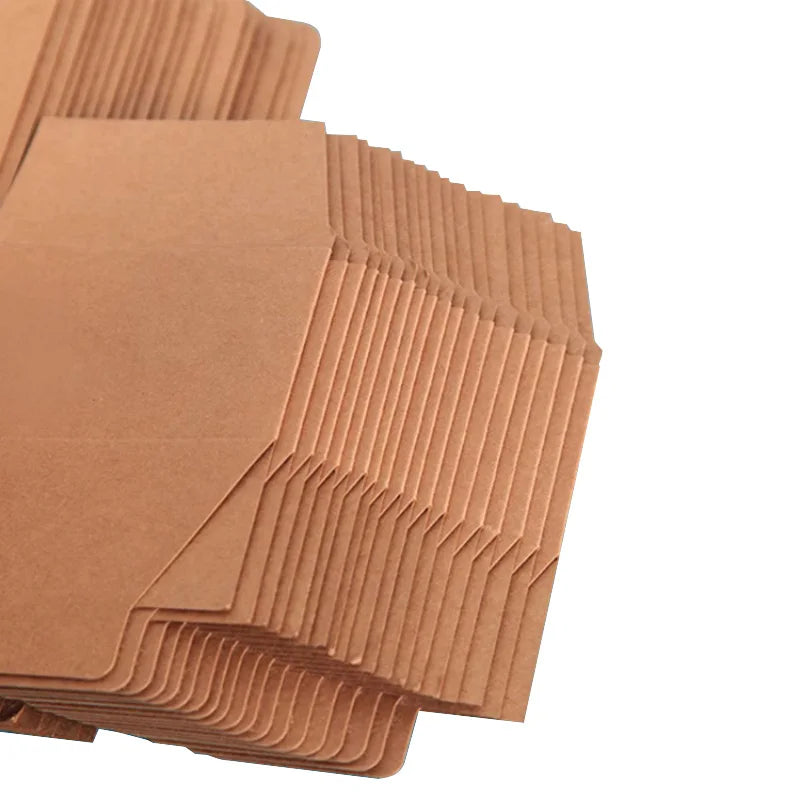 Boîte Carrée Pliante Kraft Noir Blanc 20 ou 50 Pièces