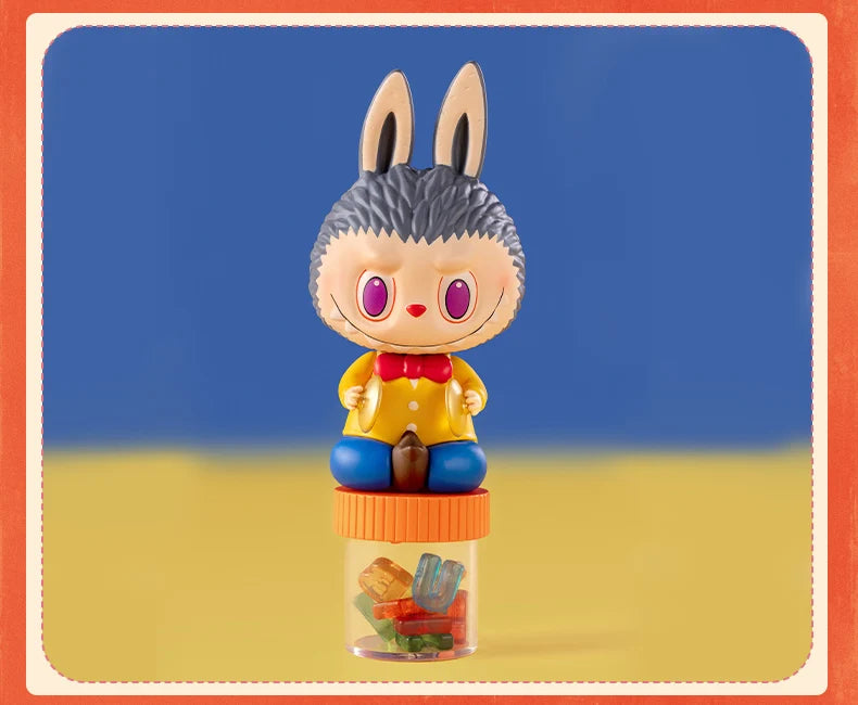 Pop Mart Labubu Figurine Monstres Bonbons PVC Rose Bleu