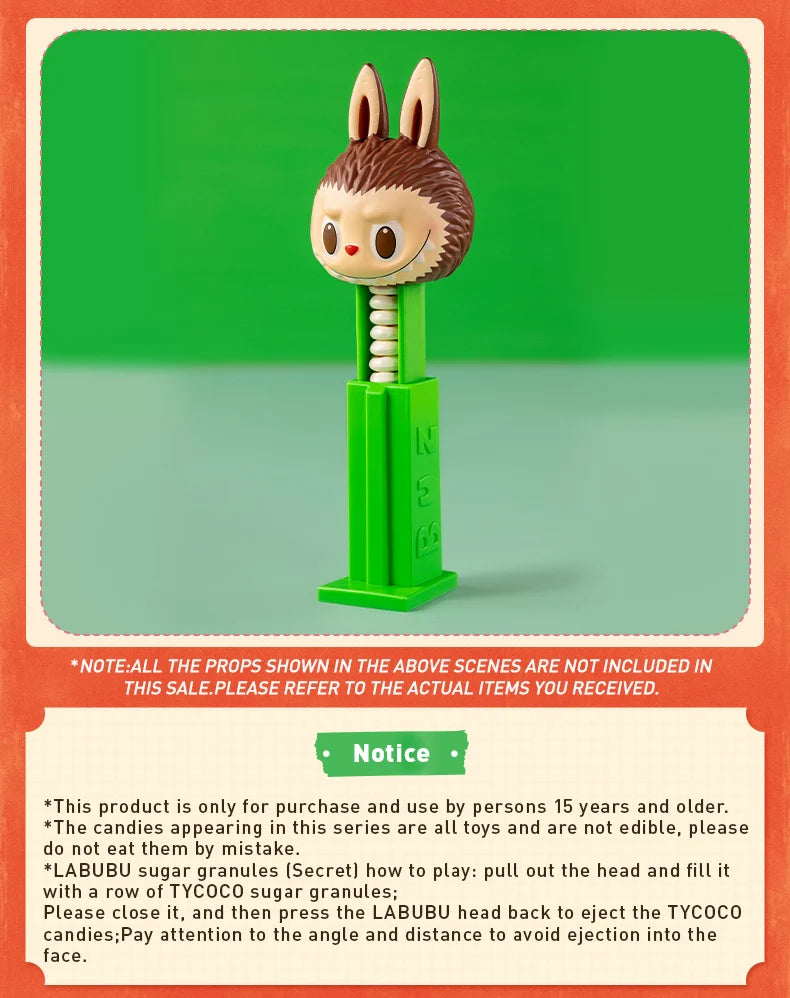 Pop Mart Labubu Figurine Monstres Bonbons PVC Rose Bleu