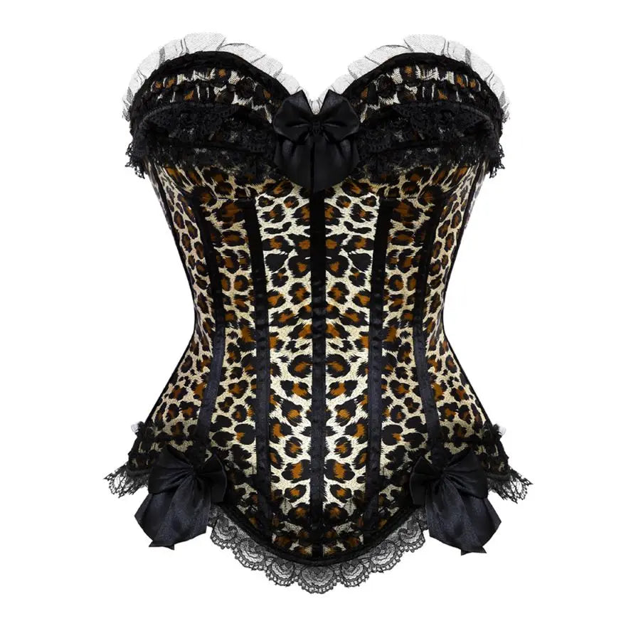 Gothic Lace Corset with Overbust Bustier – Swann