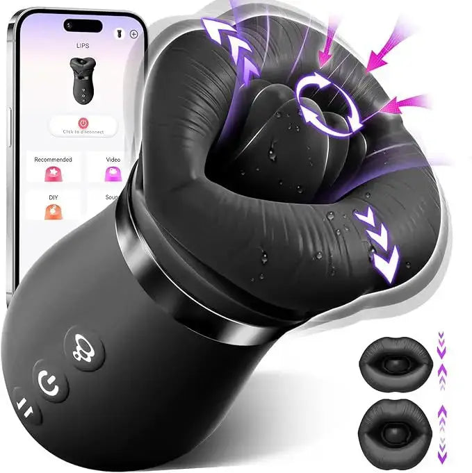 Stimulateur intime féminin multifonction en silicone noir avec contrôle par app – LSDLBoutique