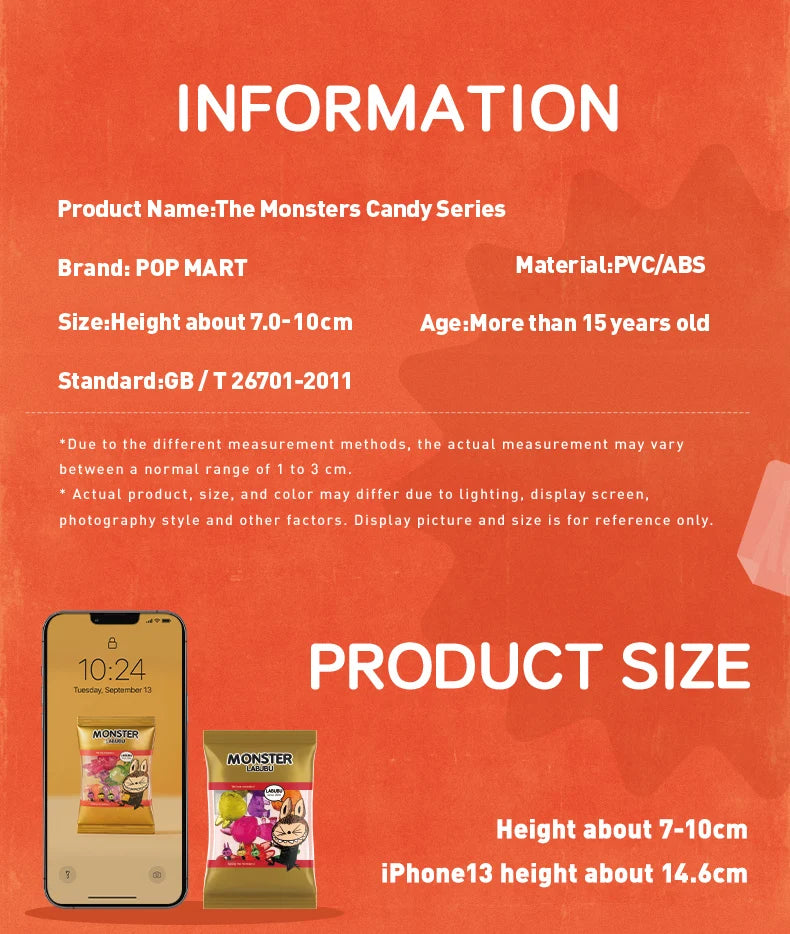 Pop Mart Labubu Figurine Monstres Bonbons PVC Rose Bleu