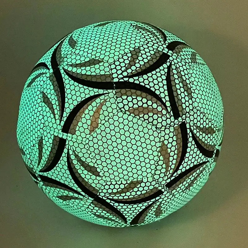 Ballon de football taille 5 néon vert brillant, surface durable pour entraînement intérieur/extérieur