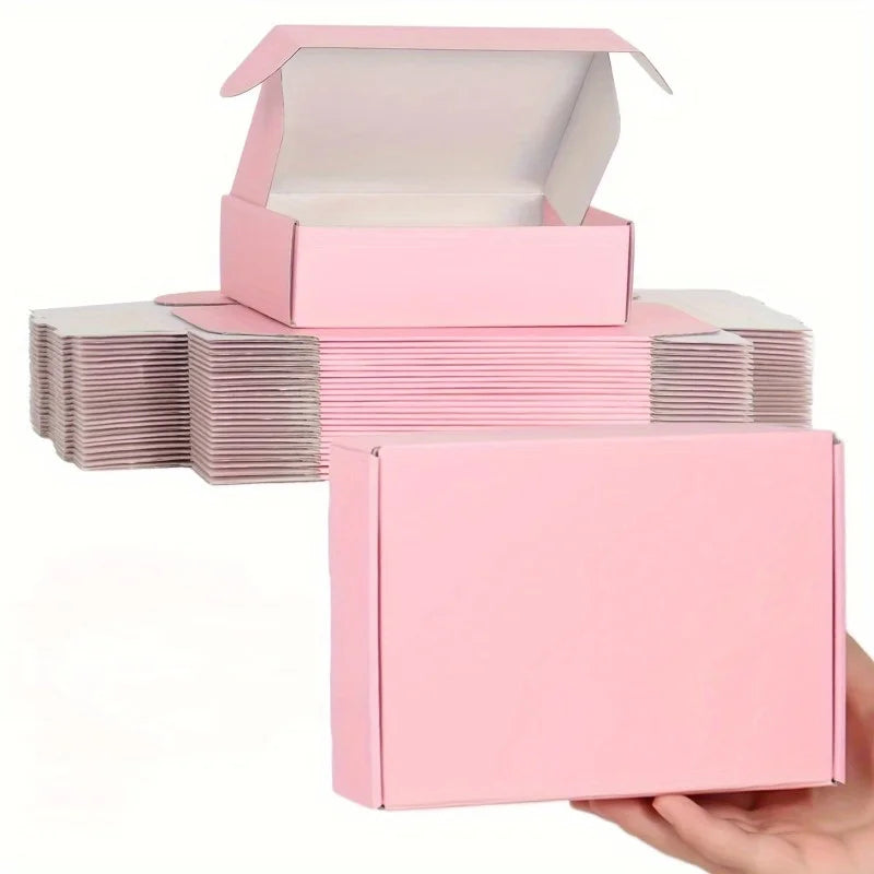 Boîtes d'expédition Rose En Carton Ondulé 10 Pièces
