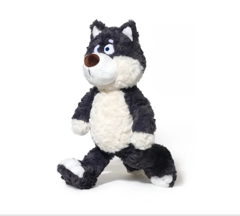 Peluche Loup Gris 40 Cm Coton PPS Doux Compagnon
