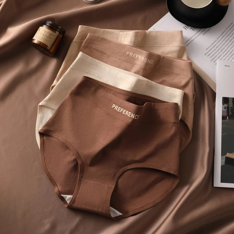 Preference Culotte Taille Haute Coton Beige Marron 7 Pièces