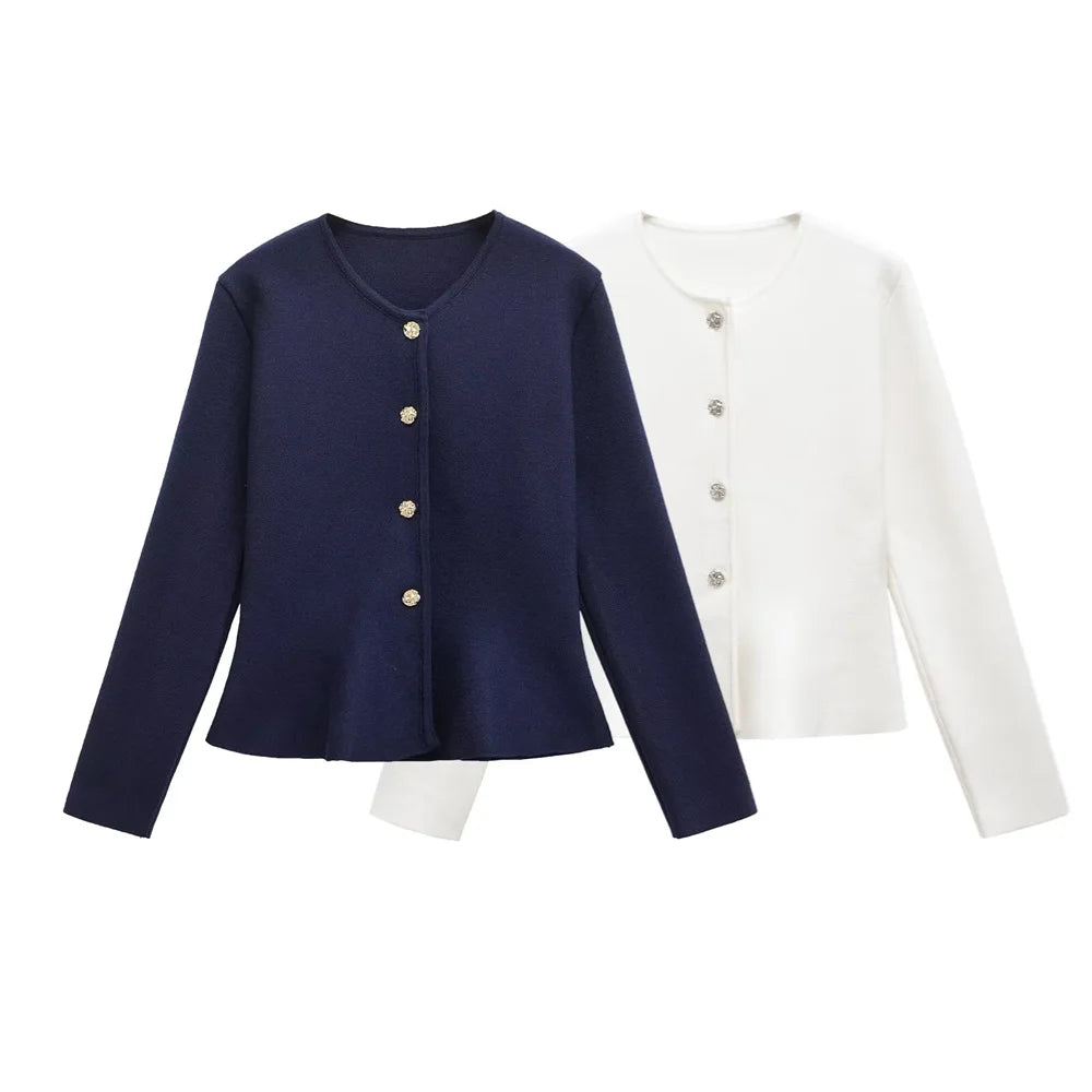 Veste Courte Boutonnée pour Femme Polyester Léger Style Épuré Printemps Été Élégante et Minimaliste by LSDLBoutique
