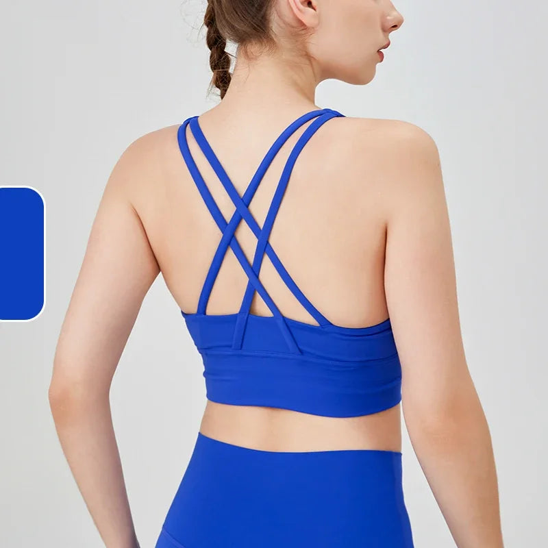 Brassière de sport yoga dos croisé