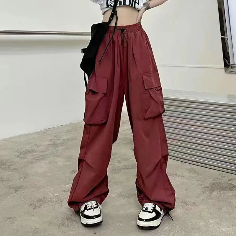 Pantalon Cargo Femme Harajuku Baggy Taille Élastique Beysaurt