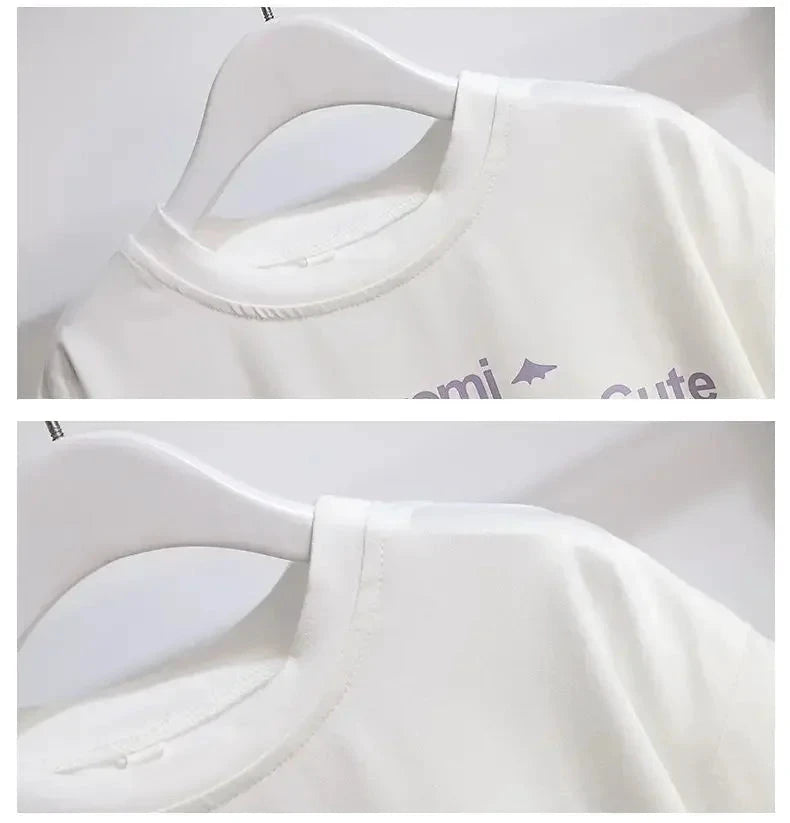 Ensemble cosplay Kuromi enfant – T-shirt et jupe violette