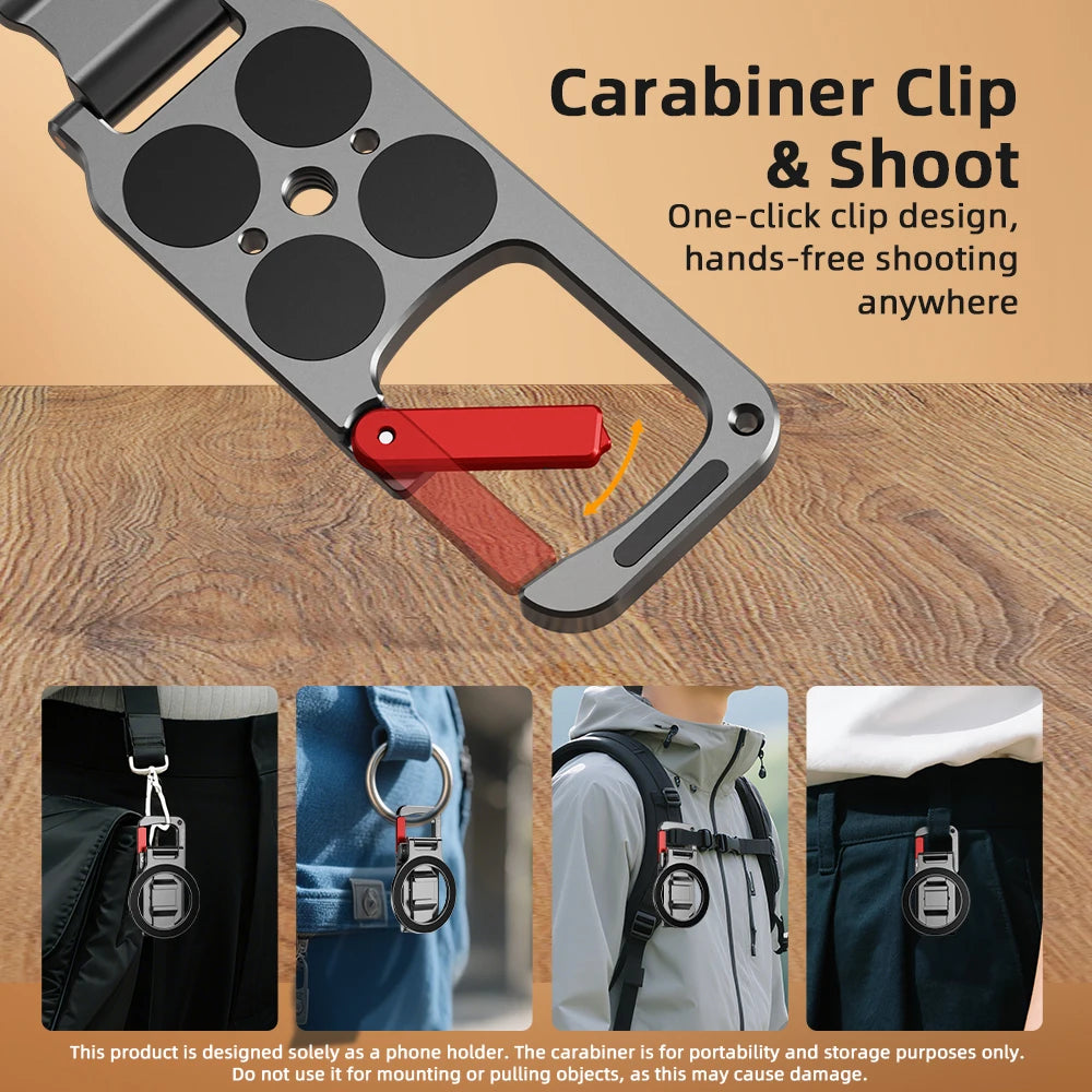 Flymile Support Téléphone Magnétique Mousqueton MagSafe Aluminium