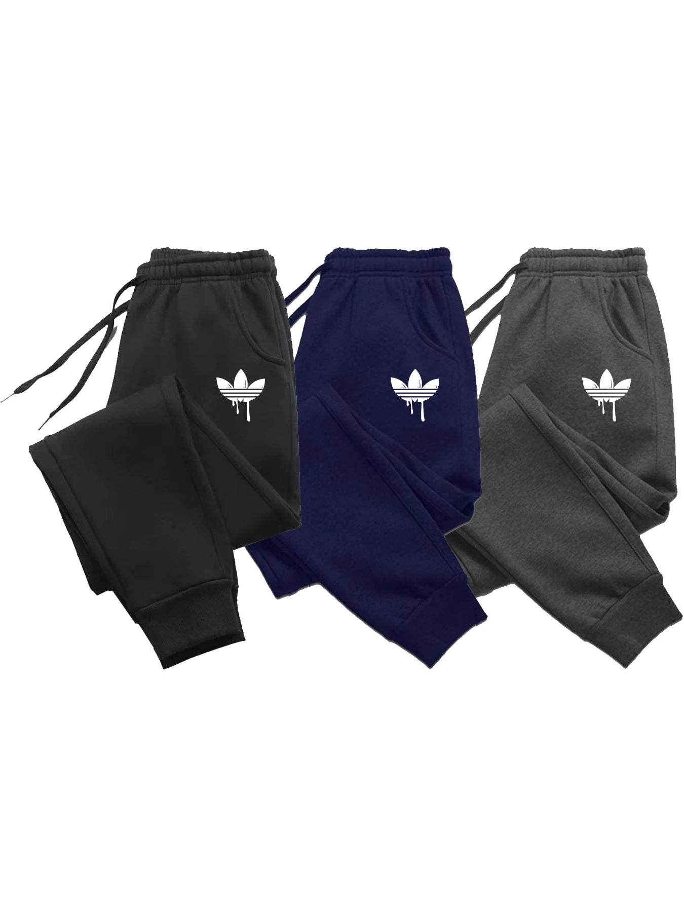 Ensemble Survêtement Homme 3 Pièces Pantalons Jogging Unis