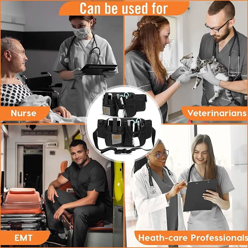 ShanghaiChoice Sac Banane Infirmière Polyester Grande Capacité Réglable