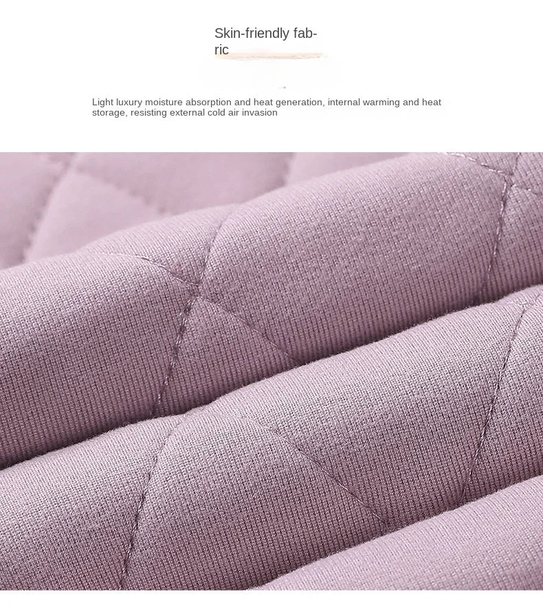 Legging Velours Taille Haute Femme Rose Doublé Polaire Chaud Hiver