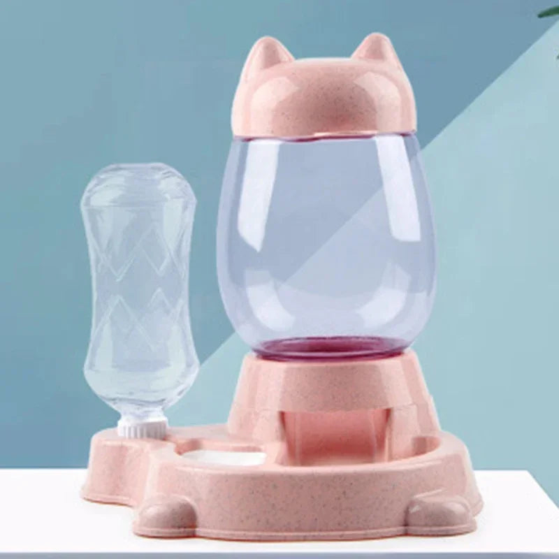 Distributeur Automatique Nourriture Et Eau Pour Chat Avec Double Réservoir Hydratation Et Élégance Fonctionnelle by LSDLBoutique
