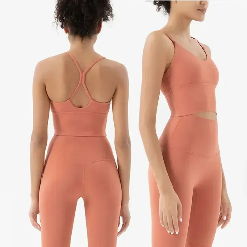 Naked Feeling Ensemble Sport Sans Couture Bleu Femme