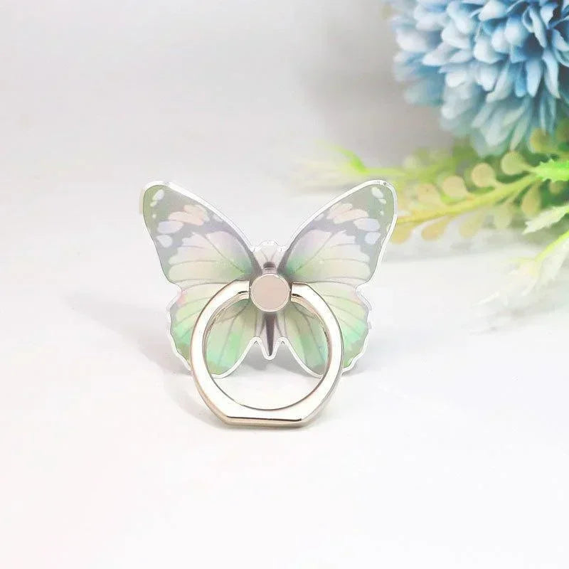 Porte-Bague Papillon Métal Doré Pour Téléphone Accessoire
