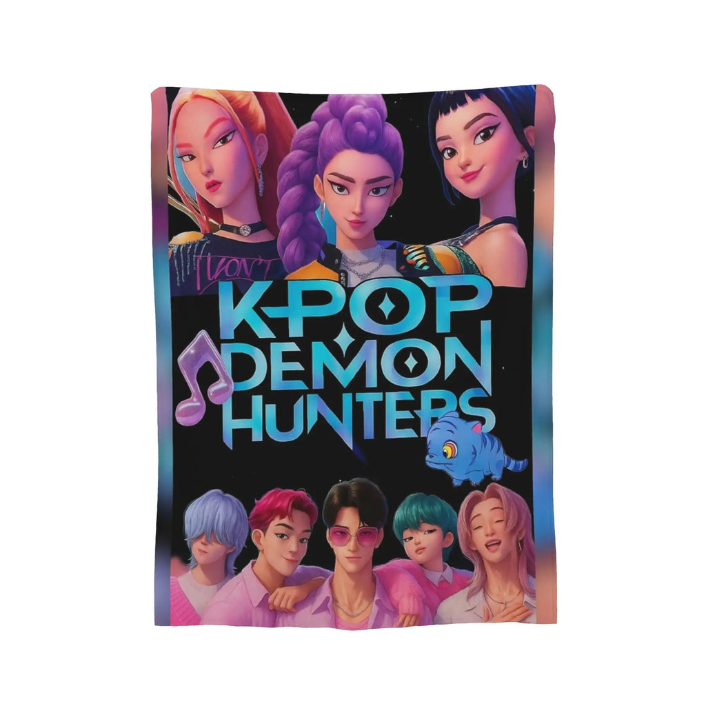 Couverture Polaire Kpop Demon Hunters Motif Imprimé