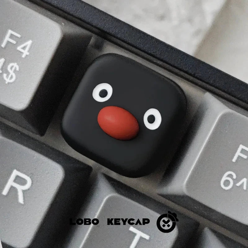 LOBO Capuchon Clavier Pingouin En Résine Kawaii ESC