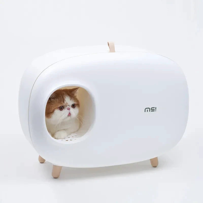 Bac À Litière Pour Chat Makesure Design Fermé Moderne Et Anti Odeurs Pour Hygiène Totale by LSDLBoutique