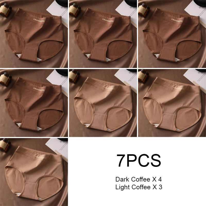 Preference Culotte Taille Haute Coton Beige Marron 7 Pièces