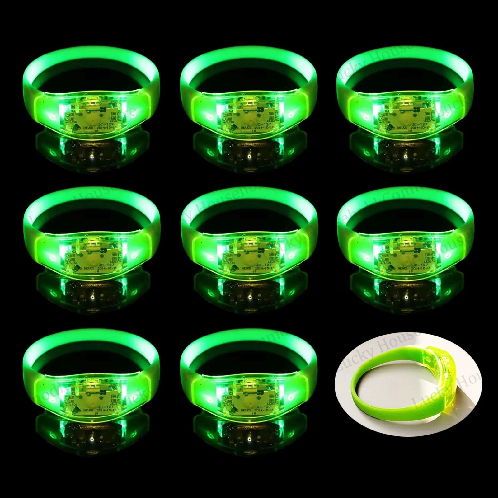 Bracelets LED lumineux activés par musique – Plusieurs lots